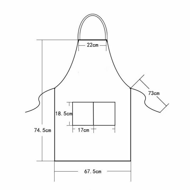 Delantal Unisex de lona vaquera con bolsillos, artesanías de carnicero, cocineros, cocina, barbacoa, liso, , 1 ud.