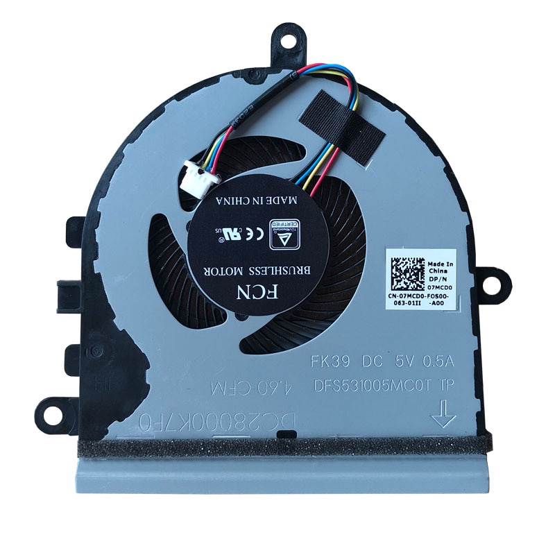 Laptop Cpu cooling fan cooler For Dell Inspiron 5570 15-5575 15-5570 P75F SERIES Vostro 3583 3585 7MCD0 7MCD0 DC28000K7F0