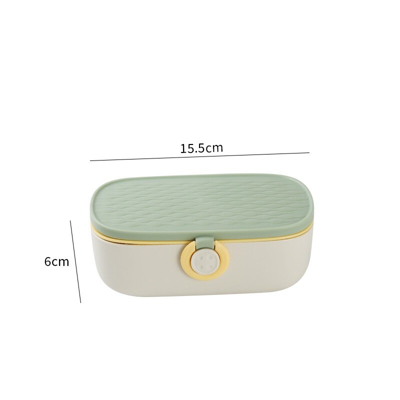 Button portable sewing box Large Sewing Box Set Household Portable Tool Sewing Thread Multi-function Sewing Kit: green