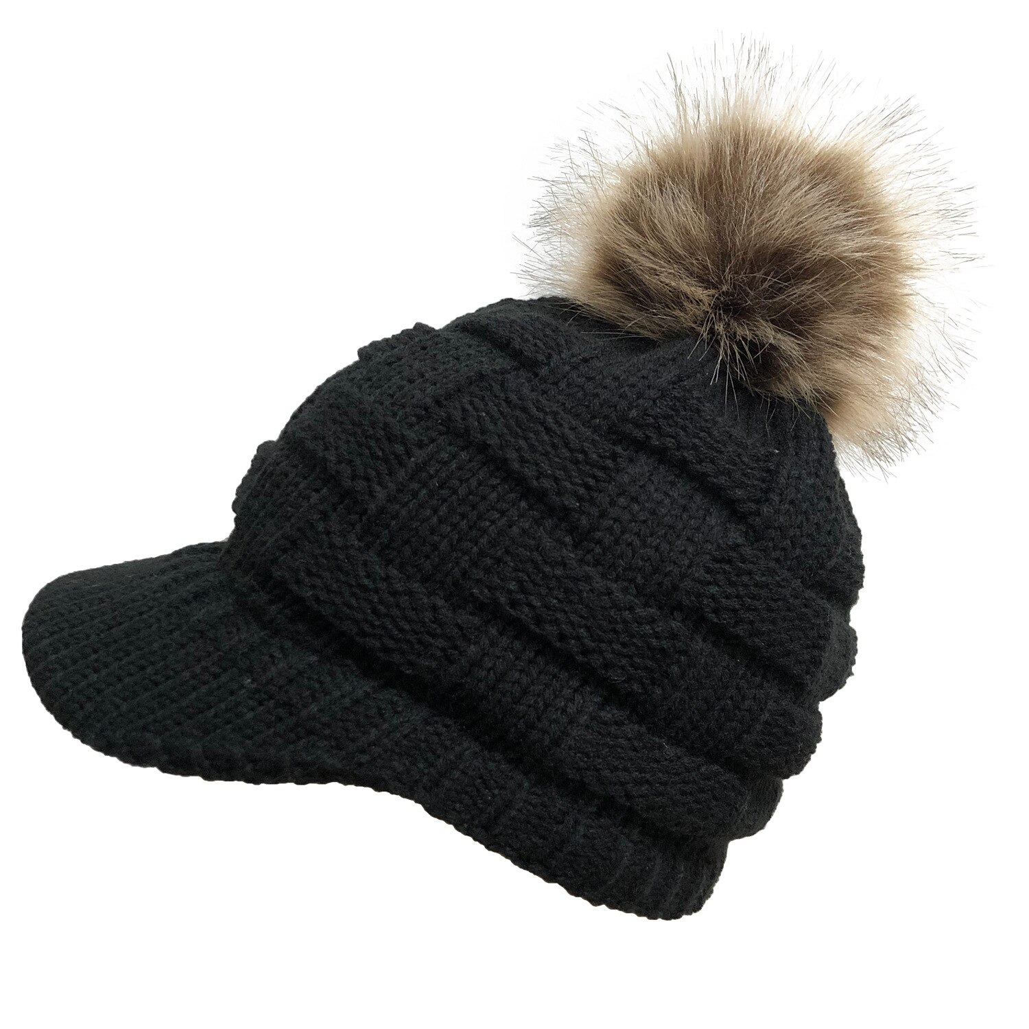 Damen Ente Zunge betroffen Kappe Frauen Warme Gestrickte Wolle Baskenmütze Hütte Mütze Geflochtene häkeln Ski Deckel wickeln Elegent headcaps: Schwarz