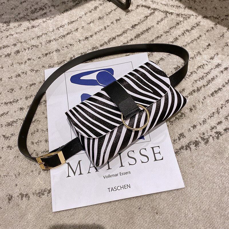 Mode Riem Tassen Vintage Taille Zakken Telefoon Zak Pu Lederen Taille Pouch Vintage Dame Fanny Pack Zebra Schoudertassen