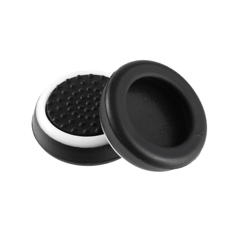 4 pcs Silicone Analog Thumb Stick Grips Cover for PlayStation 4 PS4 Pro Slim for XboxController Thumbstick Caps for Xbox One: black-white