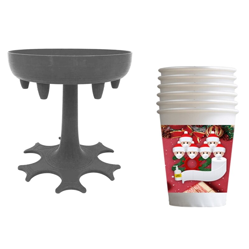 Distributeur de boissons, support pour 6 verres à liqueur, séparateur de vin portable, accessoire de jeu à boire pour bar, distributeur de gobelets en verre, outil de cuisine: Gy