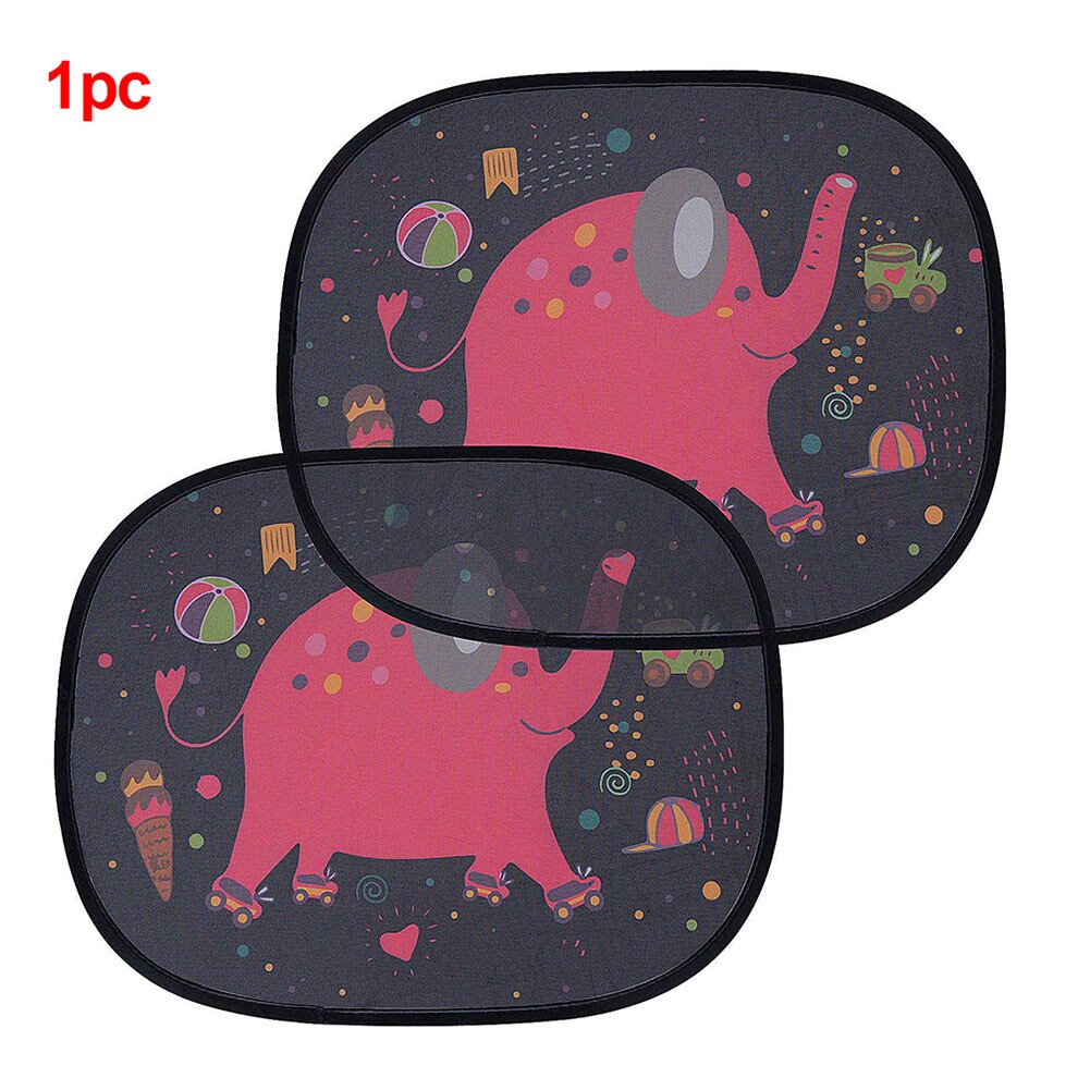 44X35 Cm Verduistering Voorruit Verwijderbare Elektrostatische Adsorptie Uv-bescherming Leuke Auto Zonnescherm Accessoires Cartoon Oprolbaar