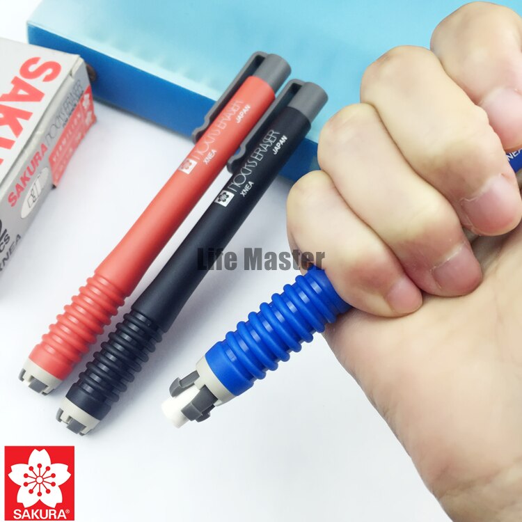 LifeMaster Japan Sakura Nocks Eraser Black/Blue/Red For Pencil Lead Rubber XNEA School &amp; Office Supplies