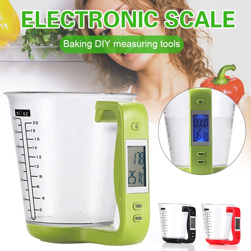 Kitchen Measuring Cup Scale LCD Digital Display for Baking Tea Weighting Coffee