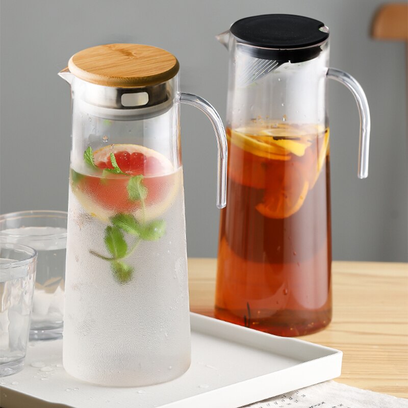 XINCHEN 1.2L Acrylic Kettle with Handle Clear Fruit Juice Puer Kettle Office Home Tool Scented Tea Kettle