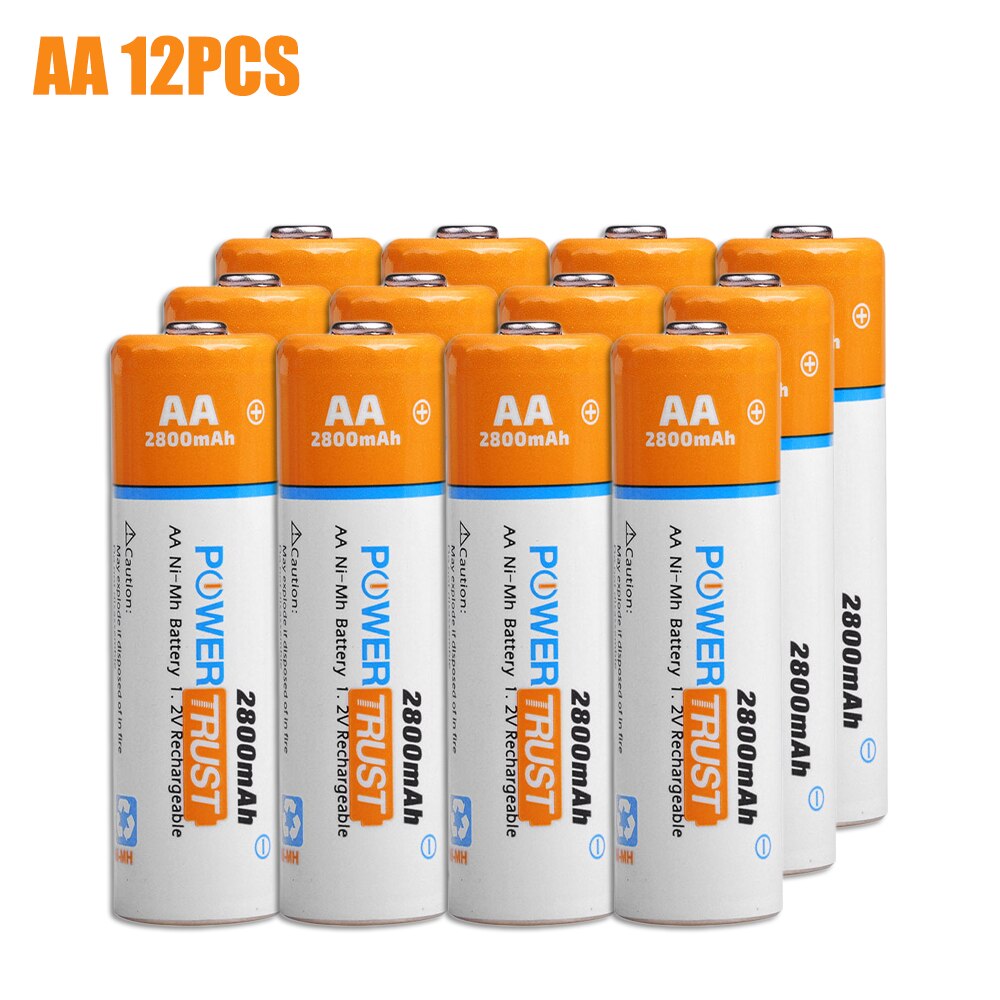 PowerTrust 8 Packs 1100mAh 1,2 V AAA Ni-Mh Akku für AA AAA Batterien (Fall Enthalten): Gelb