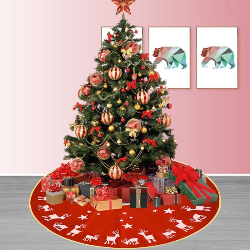 Kerstboom Rok Tapijt Jaar Decoraties Kerstboom Decor Rok Ornamenten Feestelijke Feestartikelen Plaid Boom Rok