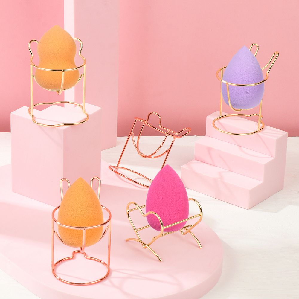 Make Up Puff Shelf Puff Storage Rack Sponge Drying Stand Holder Drying Rack Makeup Egg Bracket Metal Drying Tools