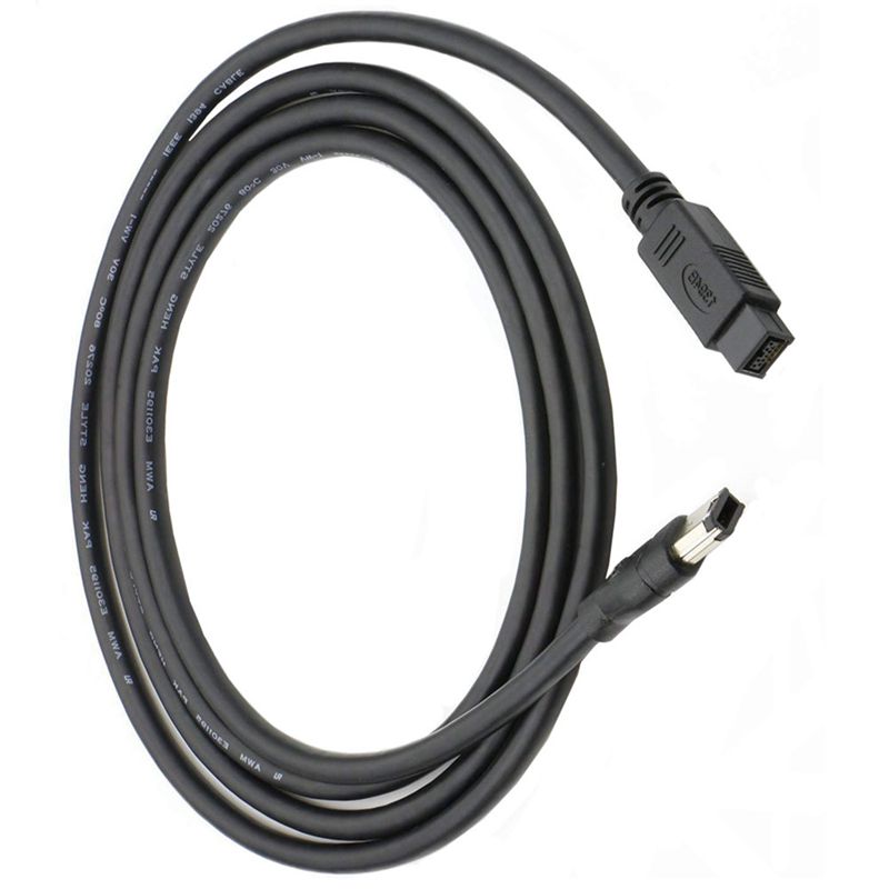 6/9 ieee 1394 firewire 800 to firewire 400 firewire 6- pin connector to 9- pin connector data cable 1394- cable 1,8 m 3 m 4,5 m
