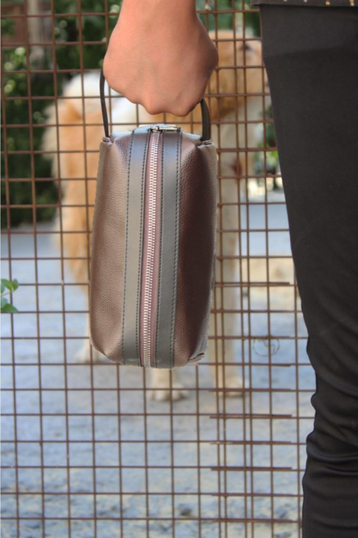 Unisex Brown Hand and Shaved Bag