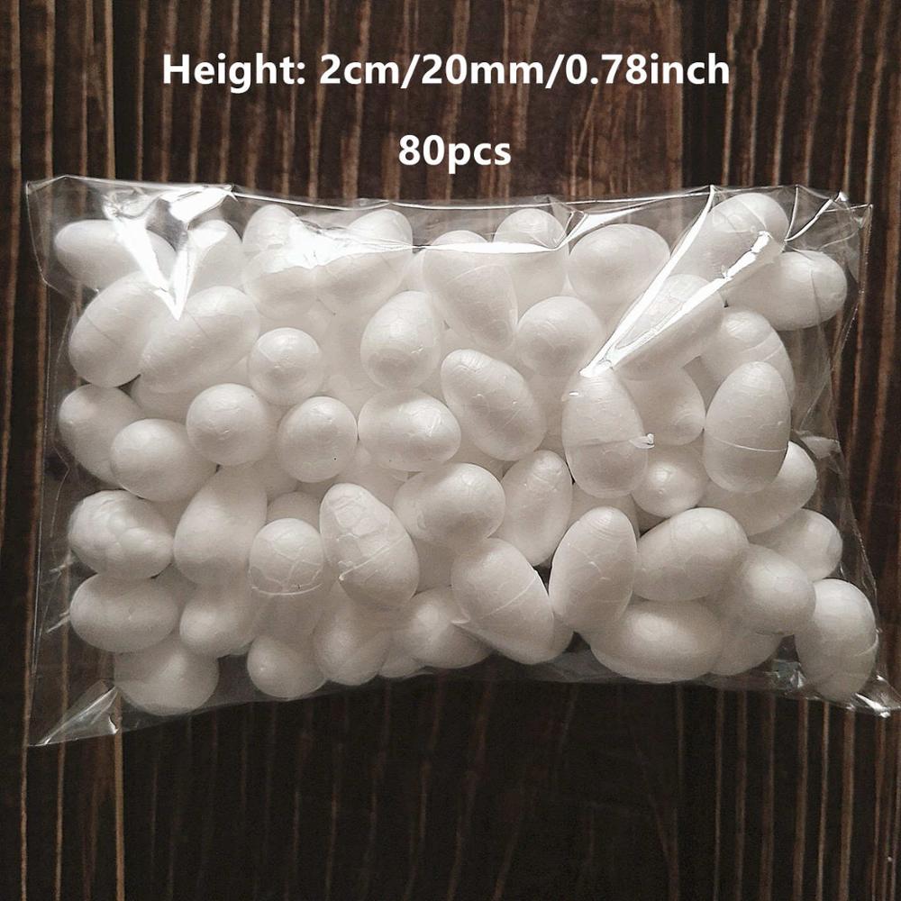 2/2.5/3/4/4.5/5.5cm 10-80pcs Water Modeling Shaped Styrofoam Foam Crafts Flower Heart DIY Handmade White Foam Rose Buds: Height 2cm 80pcs