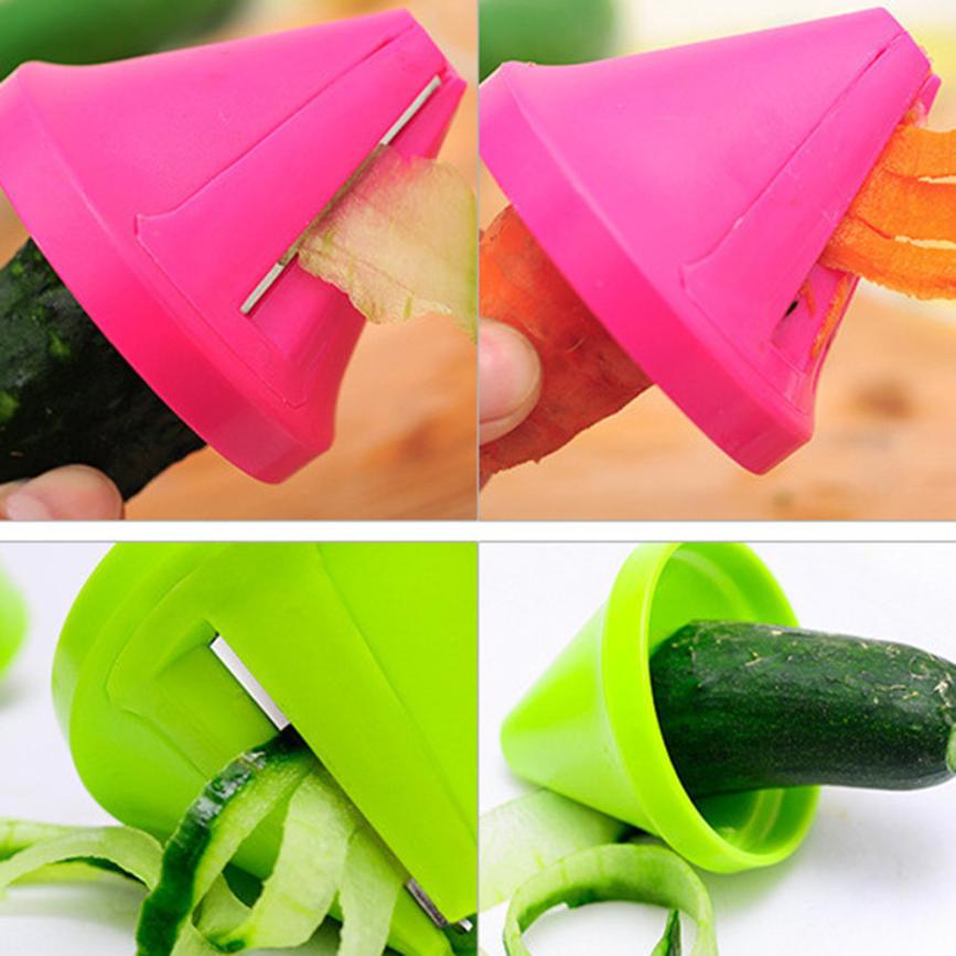 Keuken Trechter Model Spiral Slicer Gadget Versnipperd Apparaat Groente Shred Wortel Radijs Cutter