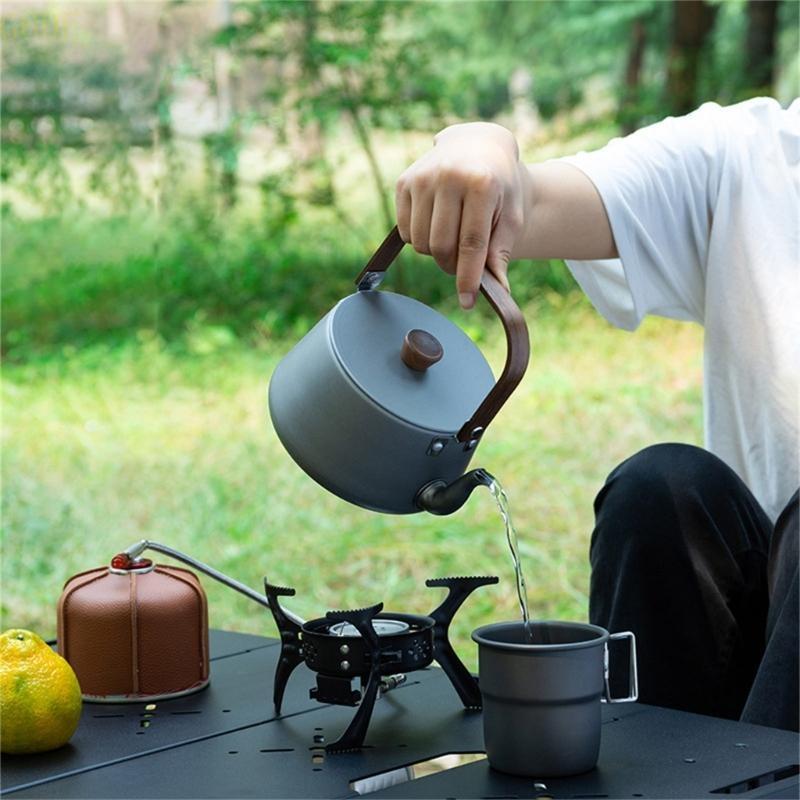 G6DE Camping Pots Water Boilers Outdoor Aluminum Alloys Teas Kettle Portable Teapot