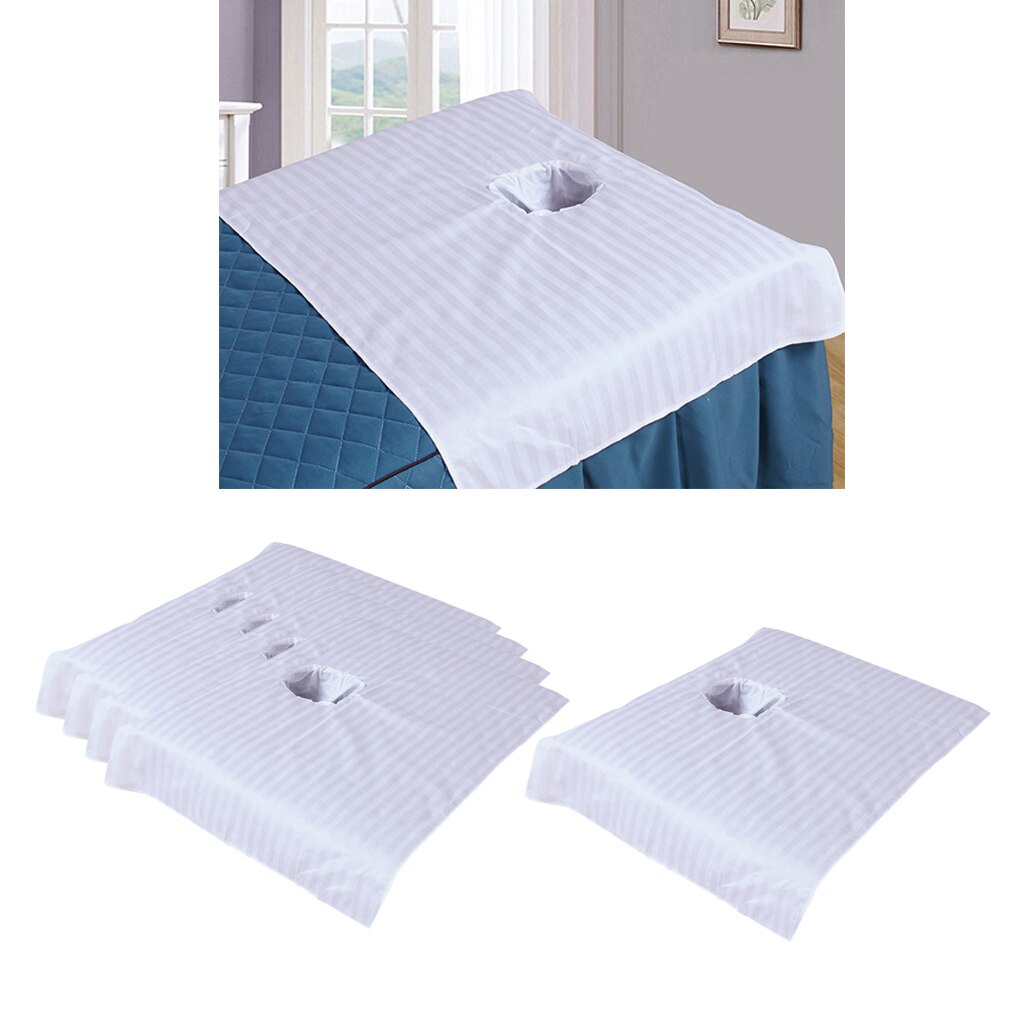 5 stk bomuld spa massage bord dække lagen 50 x 80cm åndbar kosmetisk salon skønhedsseng ansigtshul håndklæde