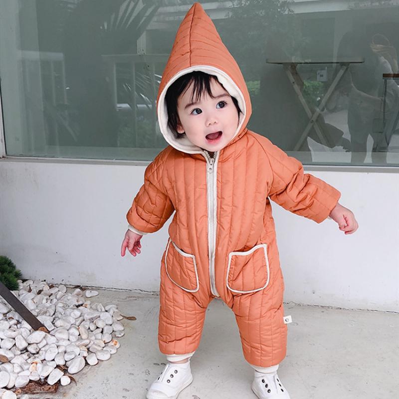 Bébé Snowsuit manteau filles garçons combinaison à capuche enfants enfant en bas âge épais veste infantile Bebe barboteuse corée enfants vêtements d'hiver
