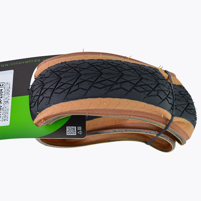 INNOVA 14 inch Folding Bike Tire 14x1.5 40-254 Retro Yellow Edge Tire Small Wheel Folding Bike 412 Folding Steel Tire: 14x1.5 Folding Tire