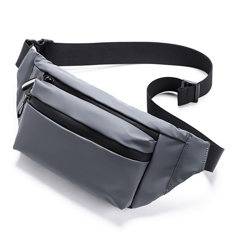 Waterproof Man Waist Bag Chest Pack Outdoor Fitness Crossbody Bag Casual Travel Male Bum Belt Bag Bolsos 2022: gray