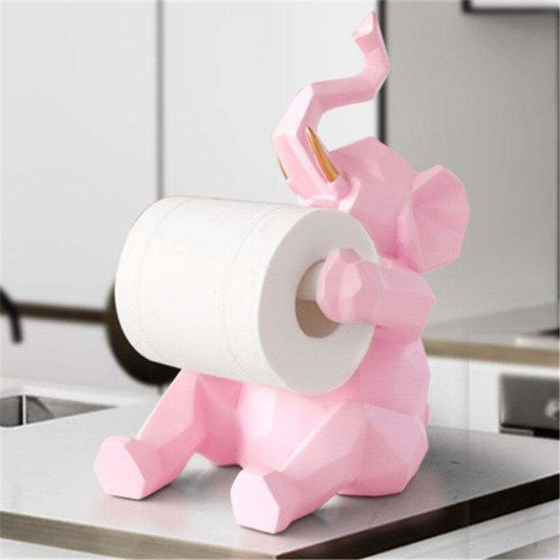 Cute Animal Head Statue Hanging Tissue Holder Toilet Washroom Wall Home Decor Roll Paper Tissue Box Holder Wall Mount A1669