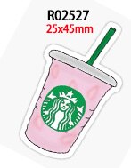 Popular Coffee Brand 30pcs/lot Acrylic Resins Cartoon Pattern Planar Resin Printed for DIY Decoration: R02527