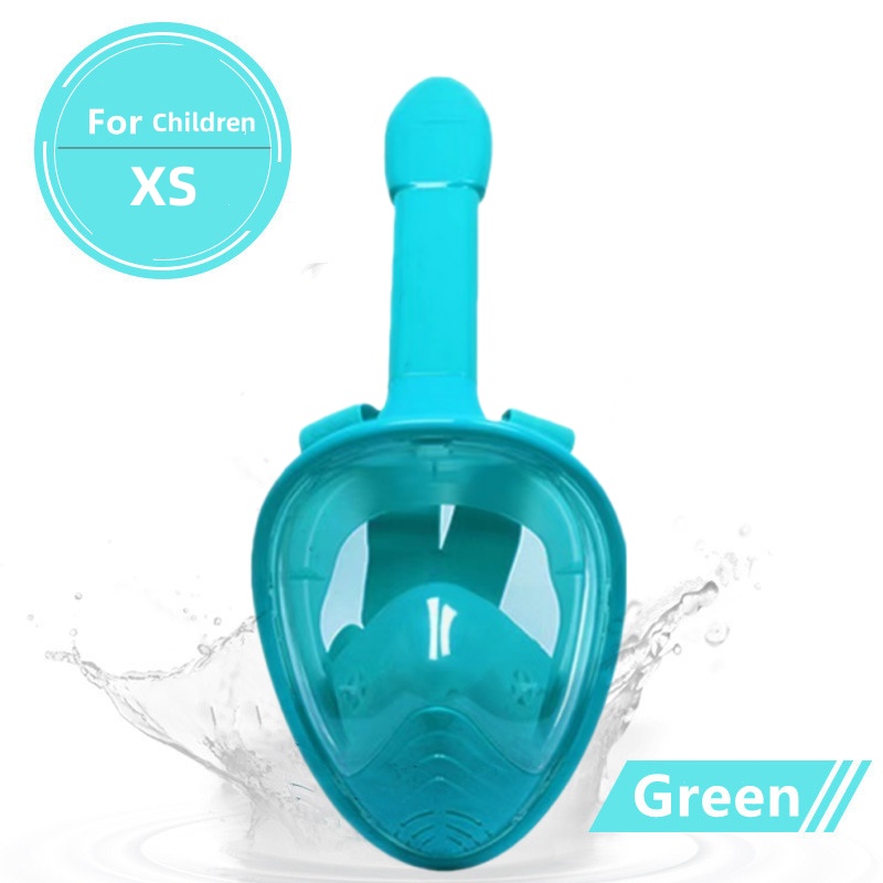 Onderwater Scuba Anti Fog volgelaatsduikmasker Snorkelen Ademhalingsmaskers Veilige waterdichte zwemuitrusting voor volwassen kinderen: Marineblauw