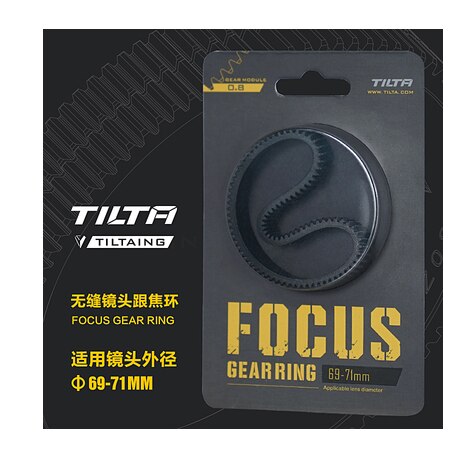 Tilta Tiltaing Seamless Focus Gear Ring 360 ° Rotation Silent Follow Focus Ring For SLR DSLR Camera Accessorie: 69-71mm