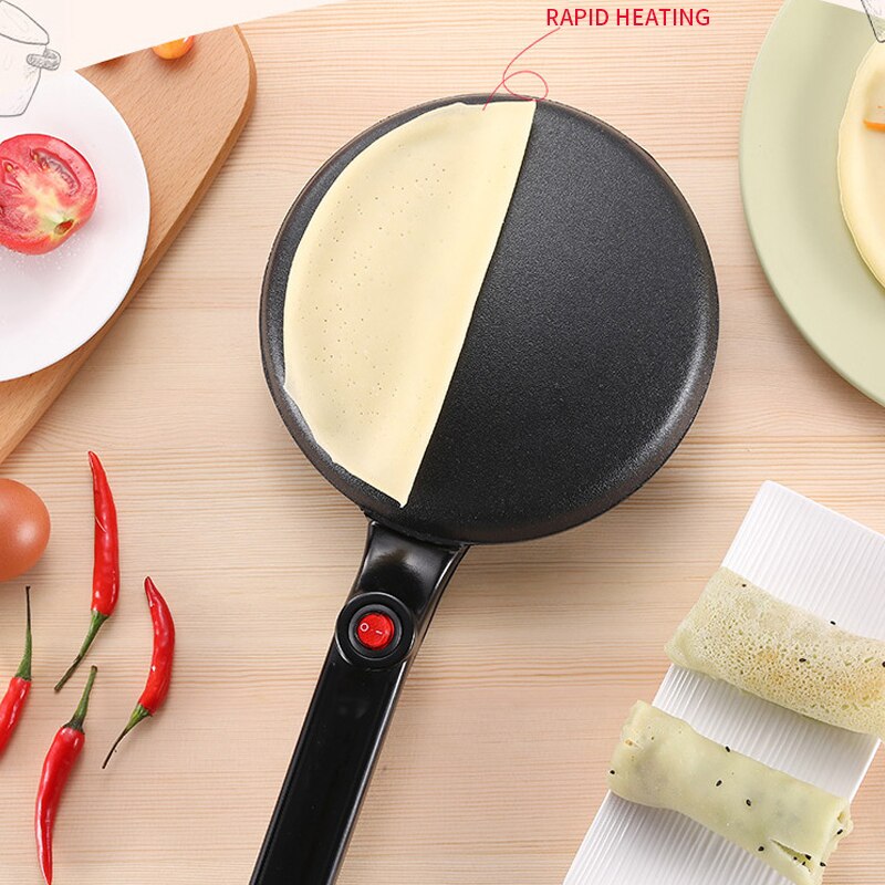 Crêpière électrique Pizza crêpe Machine 220V électrique crêpière Pizza crêpe antiadhésive plaque de cuisson casserole gâteau Machine