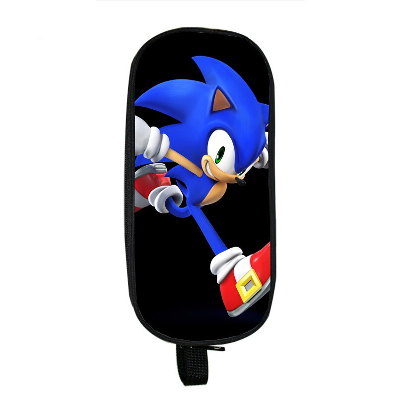 Sonic nowy dwuwarstwowy piórnik dla dzieci studenci piórnik na prezenty dla dzieci śliczna torba na materiały piśmienne chłopcy dziewczęta piękny pokrowiec na długopis: 4