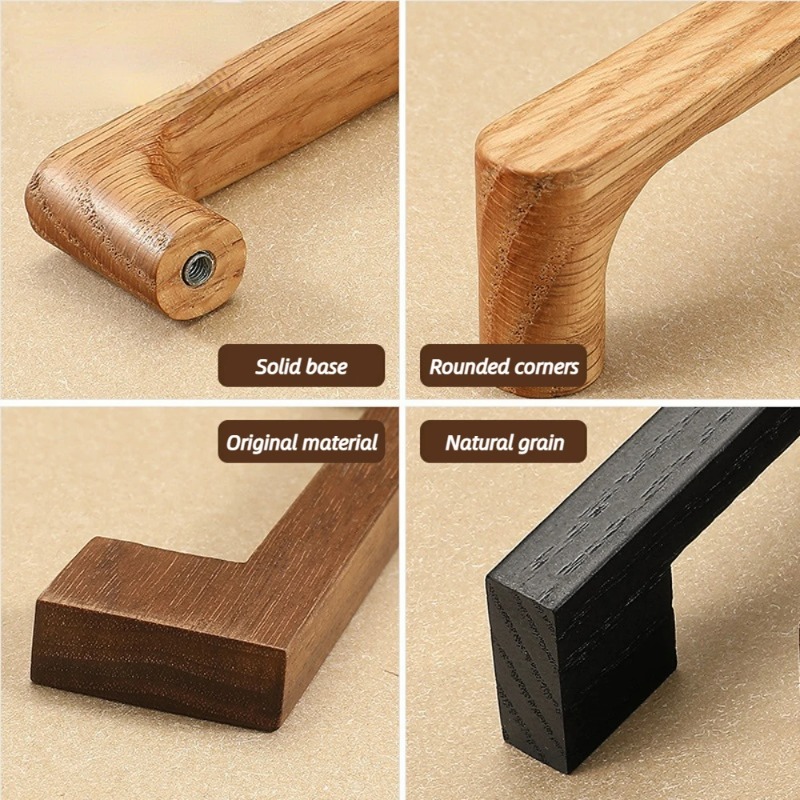 Manija de puerta de armario de madera, perilla y manija de puerta de armario de cocina, manijas de puerta de armario para herrajes de muebles