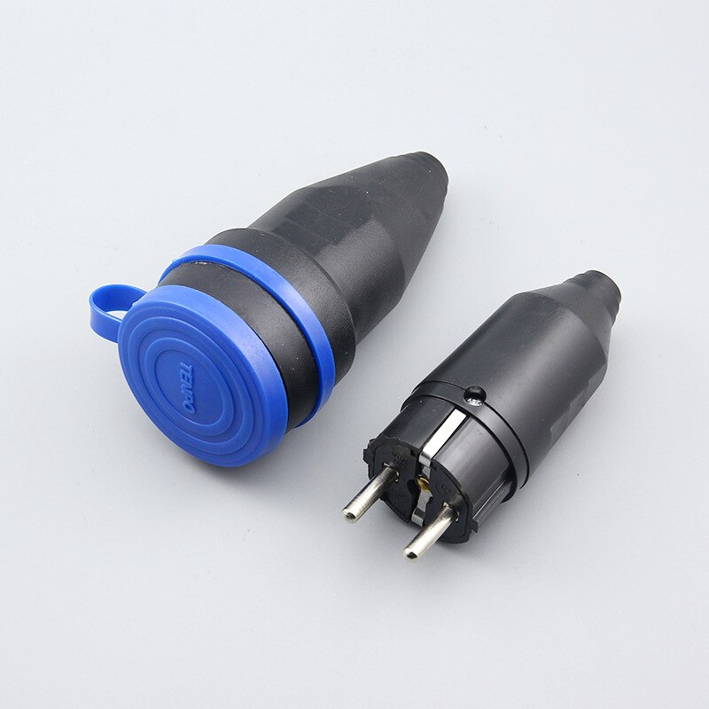 Outdoor Waterproof Electrical Plug Socket - 16A 250V IP44 Rated, PVC & Copper, Overload Protection