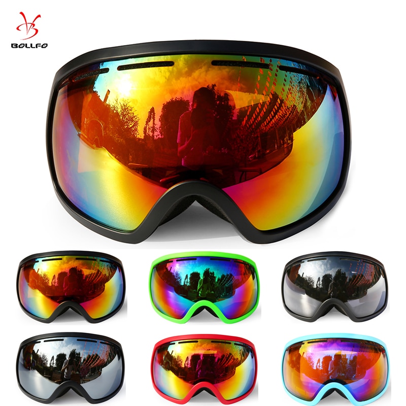 2018 Sferica Specchi Occhiali Da Sci Snowboard Occhiali 100% UV400 Anti-fog Occhiali Da Sci Degli Uomini di Cross-country Sci Sn