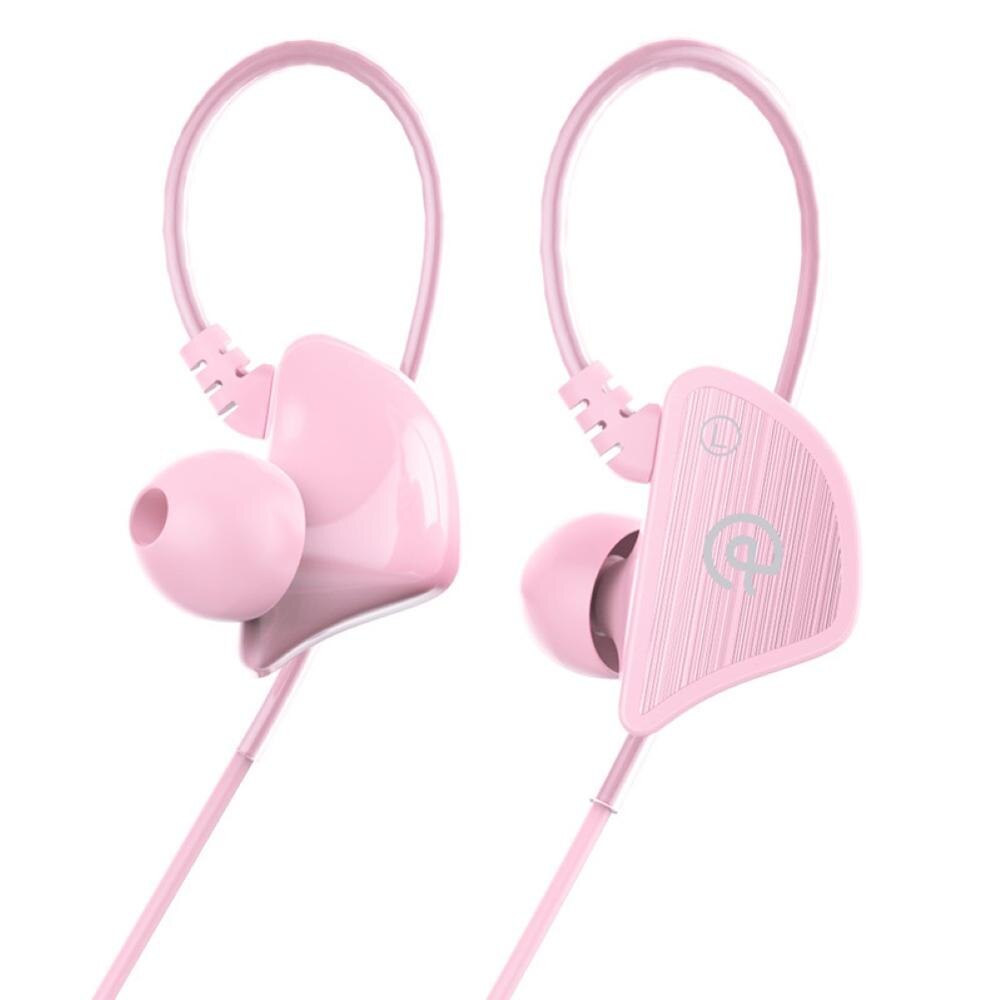 Q3 4-Core Bluetooth Oortelefoon Draadloze Koptelefoon Stereo Oordopjes Sport Oortelefoon Bluetooth Oordopjes Hifi Bass Handsfree Met mic: Roze