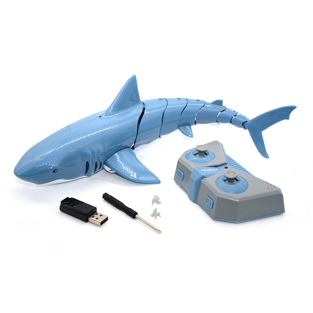 RC Shark 2.4G Electric Simulation Waterproof Fish 20 Minutes Long Battery Life Summer Water Swimming Toddlers Toys