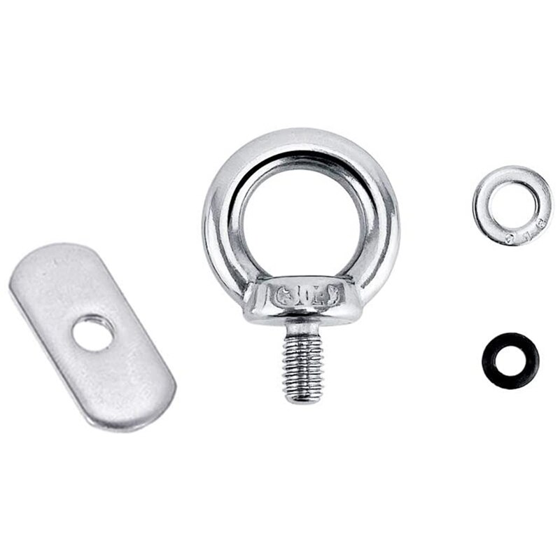 ELOS-4Pack Stainless Steel Kayak Track Mount Tie Down Eyelet Rail Accessory for Kayak Canoe Boat