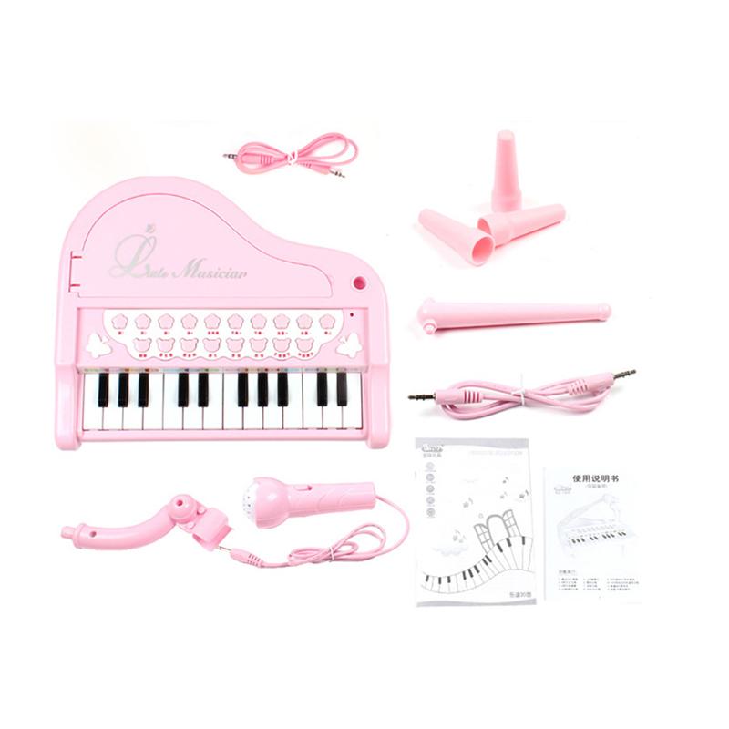 1pc multifunctionele elektronische orgel speelgoed simulatie piano met microfoon muziek educatief speelgoed zonder batterij