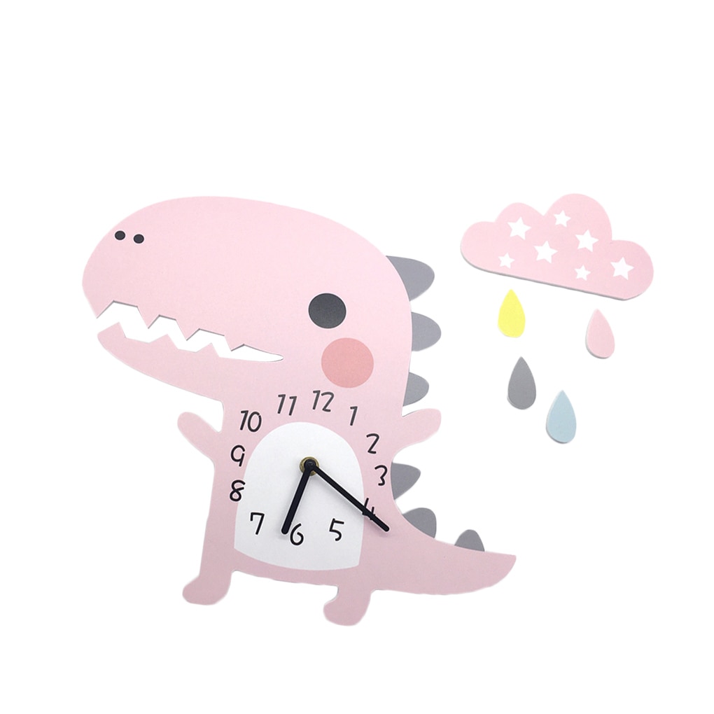 Cartoon Wall Clock Set Home Children Bedroom Living Room Silent Clock Kindergarten Bedroom Background Home Decoration: NO.1