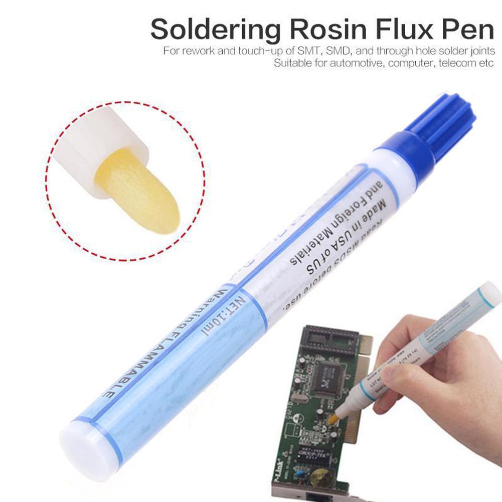 10ml Soldering Flux Pen For Automotive Computer No-clean Low Solder-free Fountain Rosin Welding Pens For DIY Solar Cell
