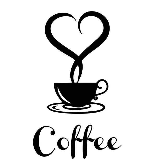 Coffee Cups Wall Stickers Beautiful Room Decoration Vinyl Art Wall Decals Adhesive Stickers Kitchen Coffee Shop Decor