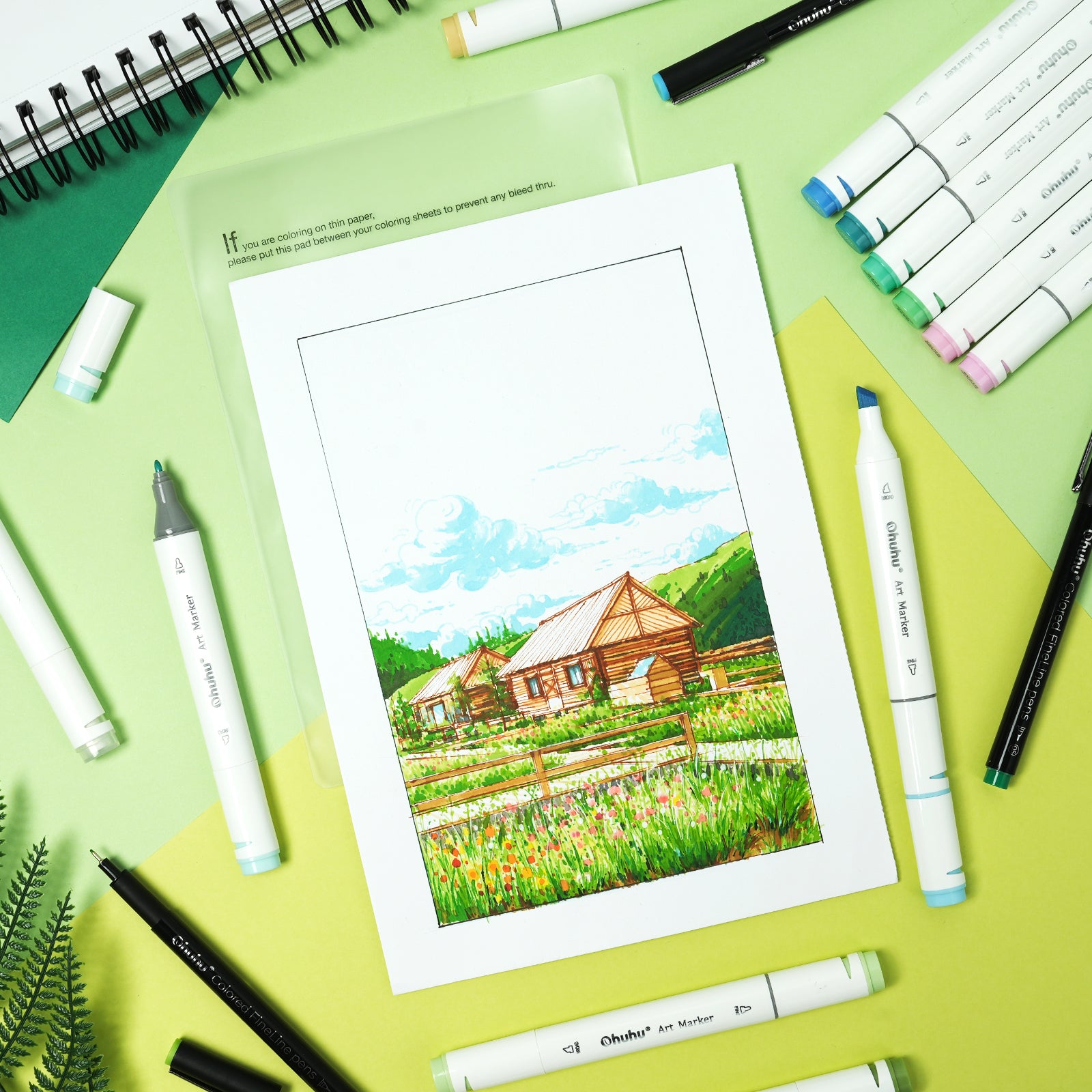 Ohuhu Oahu-Juego de rotuladores de 40 colores, marcadores artísticos con Alcohol, bolígrafo de fieltro de doble punta, bocetos, dibujo, Graffiti, Manga, suministros de arte escolar