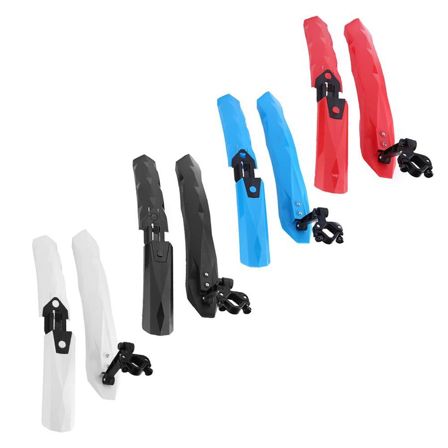 Guardabarros duraderos de 4 colores para bicicleta de montaña, guardabarros delantero y trasero con luz trasera LED, guardabarros, piezas para bicicleta