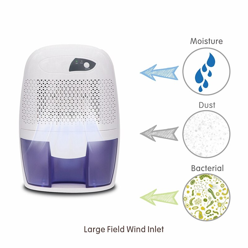 Mini Dehumidifier Air Purifier Moisture Damp Home Bedroom Bathroom Kitchen UK Plug