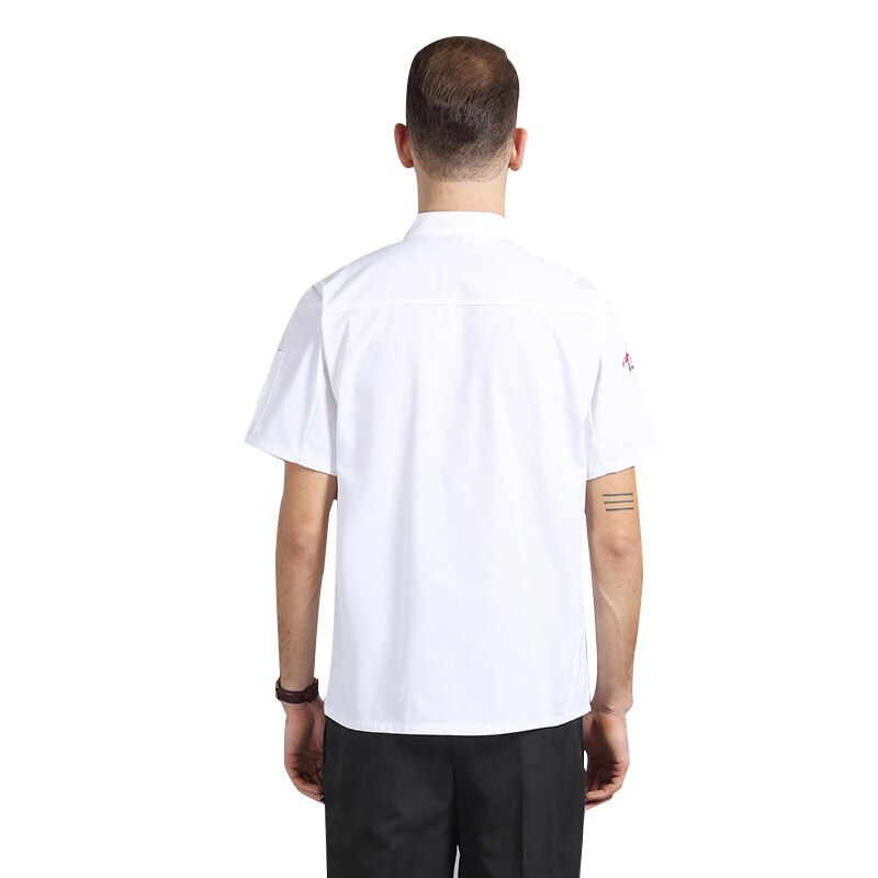 Catering chef werkkleding heren korte mouw zomerkleding hotel achterkeuken taartbakker kantine personeelskleding