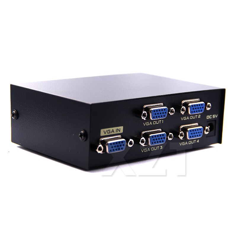 VGA Switch 4 Port VGA Output SVGA Video HD Signal Amplifier Booster 1x4 Splitter 200MHz 1920*1440 for PC Monitors
