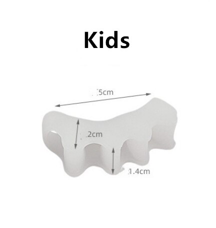 Separadores de dedos de los pies para corregir juanetes y restaurar los dedos de los pies a su forma Original, estirador de dedos del pie alisador correctores de dedos grandes, 1/2 pares: 2Pair White for Kid