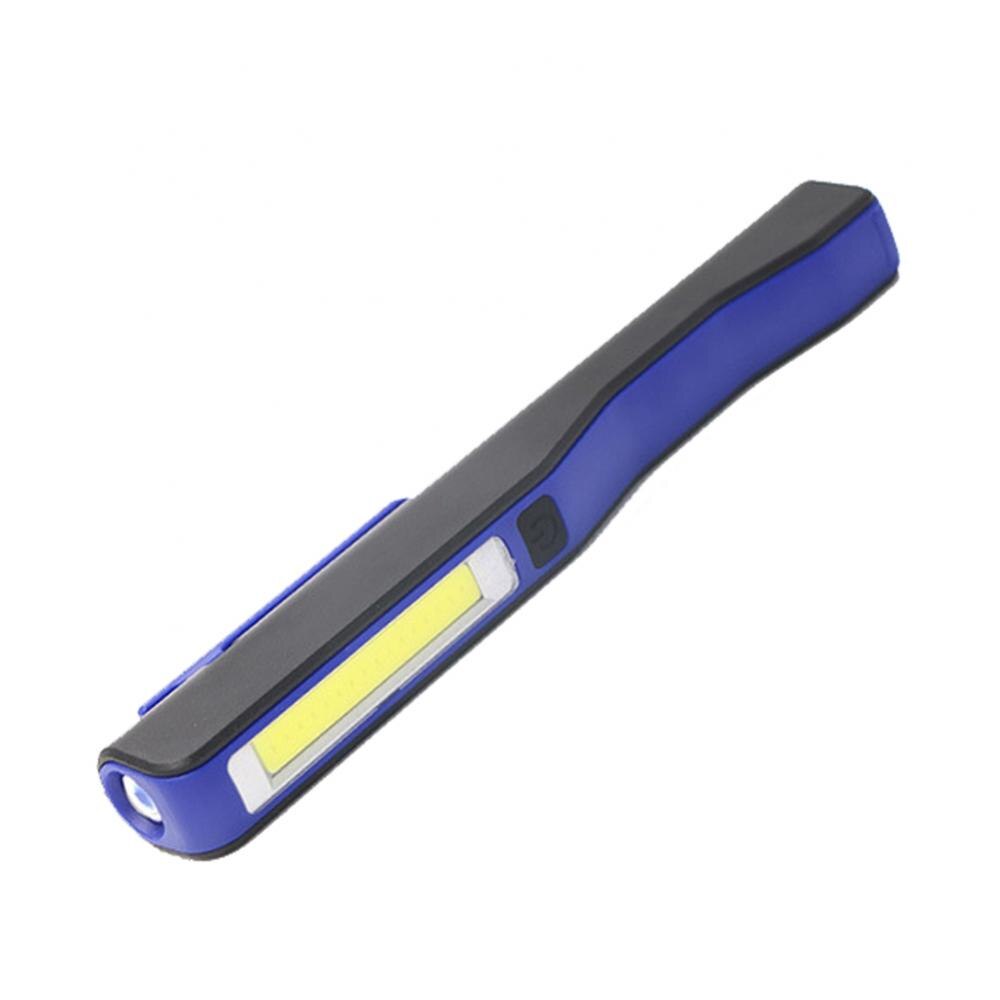 Auto Cob Led Light Usb Oplaadbare Magnetische Inspectie Werk Pocket Pen Zaklamp Voor Inspectie Gereedschap Test Lamp: Blauw
