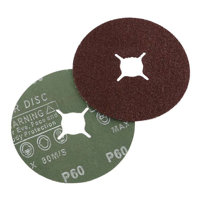 50 Uds. Disco de lijado abrasivo de papel de lija de fibra P24 P36 P40 P60 P80 P120 disco de papel de lija de acero rojo con agujero transversal para carpintería Mental