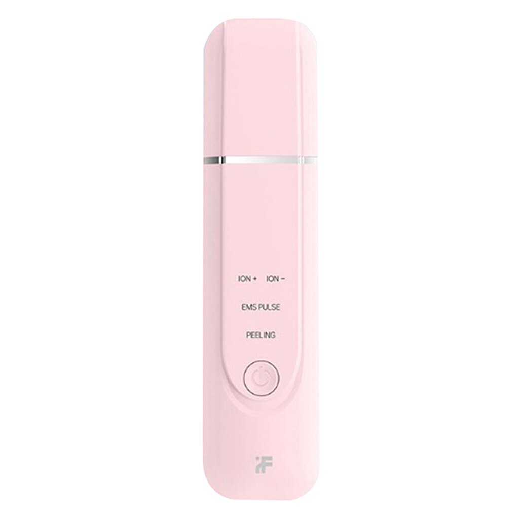 Limpiador ultrasónico de la piel Facial inFace, limpiador iónico de espinillas, masajeador, máquina limpiadora de rostro profundo, limpiador de pala peladora: Pink MS7100