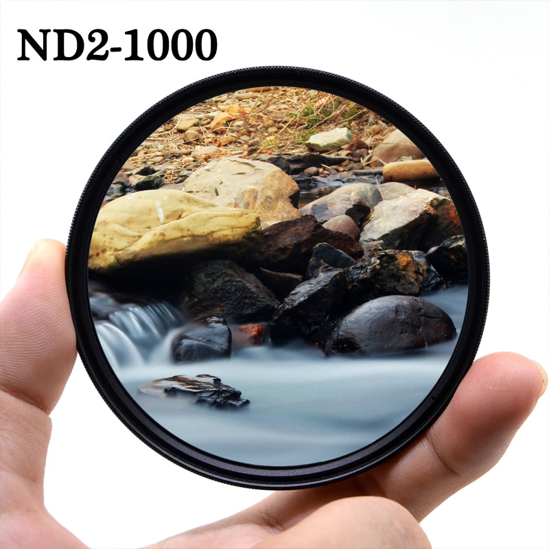 KnightX ND2 om ND1000 ND Lens Filter Voor canon eos sony nikon kleur d80 1200d dslr d600 d5300 d70 49mm 52mm 55mm 58mm 67mm 77mm