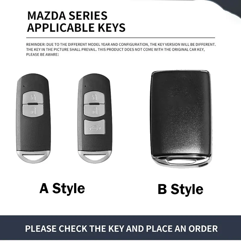Porte-clé de voiture en alliage de Zinc Skyactiv pour Mazda 3 2 6 CX3 CX5 CX30 CX8 CX9 MX5 SKYACTIV, couvercle de protection pour clé de voiture